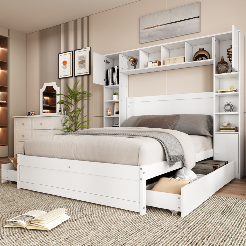 Hochbett-Doppelbett mit zwei Kippschutzschnallen-OKWISH