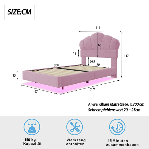 Wolkenförmiges, verstecktes Nachtbett-OKWISH
