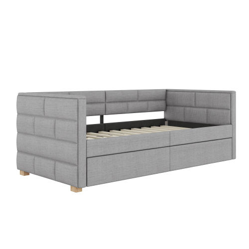 90*200cm Schlafsofa mit ausziehbarem Bett, minimalistisches Styling