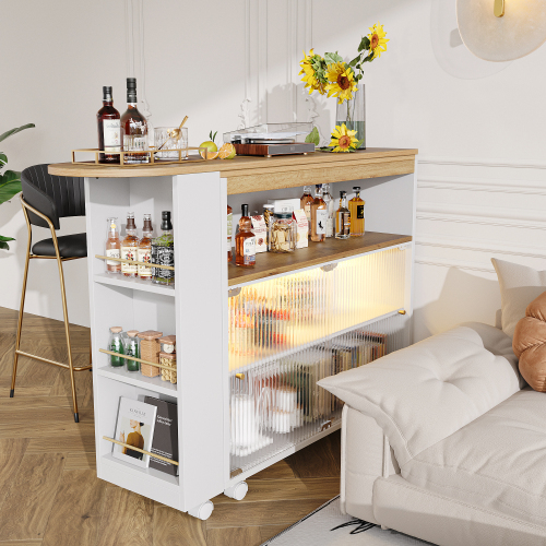 Ausziehbare mobile Bar mit Stauraum-OKWISH
