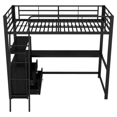 Schreibtischförmiges Bett mit flachem Eisenrahmen-OKWISH