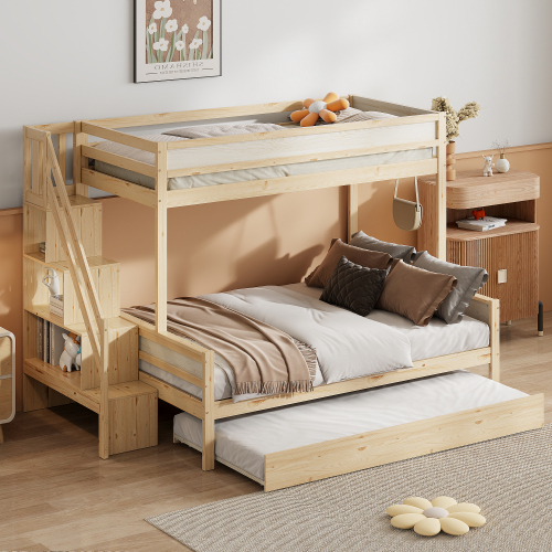 Kinder-Etagenbett aus Massivholz-OKWISH