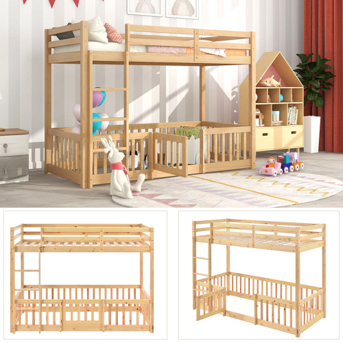 Etagenbett mit rechtwinkliger Treppe-OKWISH