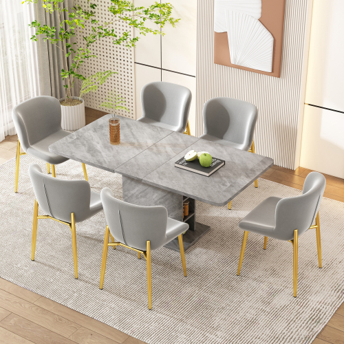 Esszimmerstuhl-Wohnzimmerset aus Samt-OKWISH