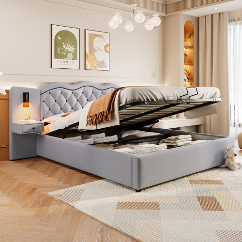 Polsterbett mit integriertem Kopfteil-OKWISH