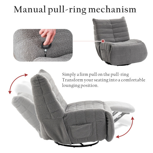 Teddy Plüsch Massage beheizter Drehstuhl-OKWISH