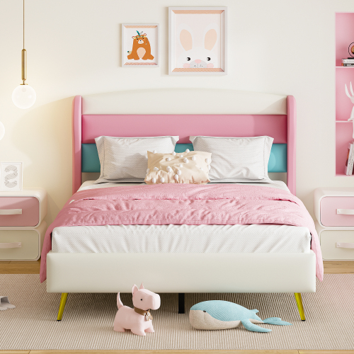 Dreifarbiges Nachttisch-Polsterbett-OKWISH