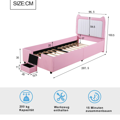 Niedliches gepolstertes Kinderbett in Ohrenform-OKWISH
