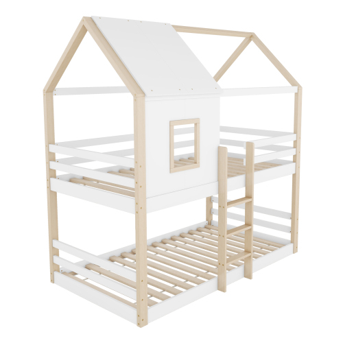 Etagenbett mit Lattenrost, Leiter und Fenstergitter-OKWISH