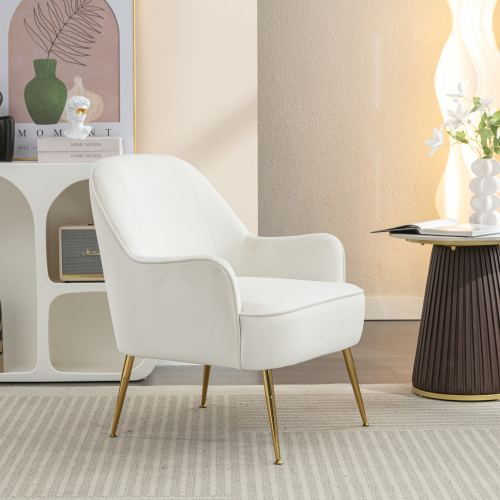 Moderner ergonomischer Stuhl aus weichem Samtstoff-OKWISH