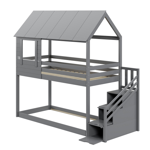 Etagenbett aus Holz für Kinder-OKWISH