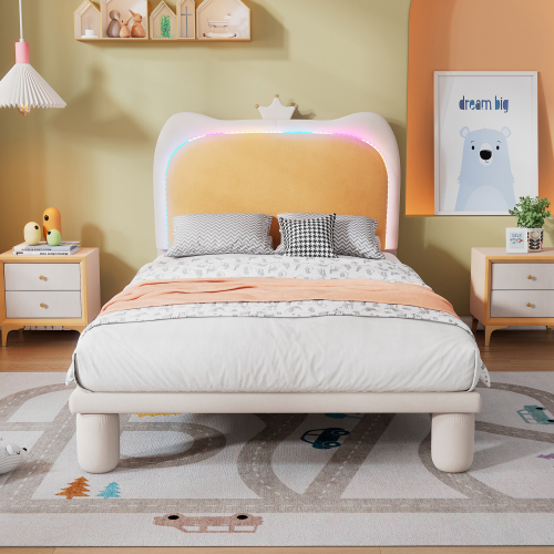 Kinderbett mit Kronenkopfteil-OKWISH