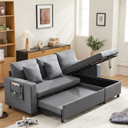 L-förmiges Sofa mit Schlaffunktion-OKWISH