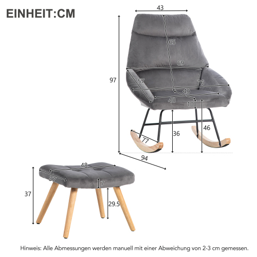 Ergonomischer Freizeit-Schaukelstuhl mit Ständer-OKWISH