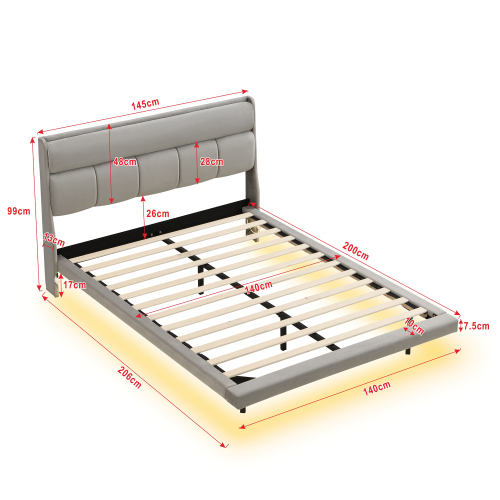 Gepolstertes, stilvolles Schwebebett-OKWISH