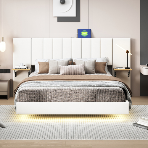 Gepolstertes Bett mit verstecktem Fußteil-OKWISH