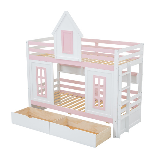 Kinderbett mit Dach und Fenster-OKWISH