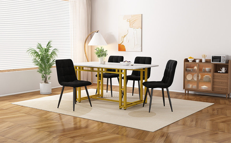Esstisch Set Esszimmertisch für Esszimmer Küche Wohnzimmer Esszimmerstuhl-Set Essgruppe