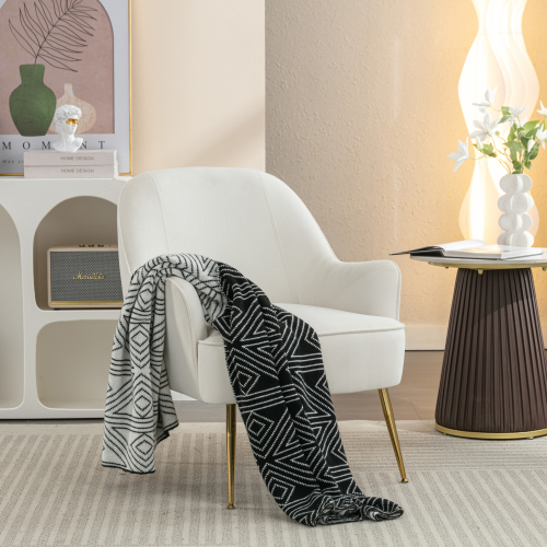 Moderner ergonomischer Stuhl aus weichem Samtstoff-OKWISH