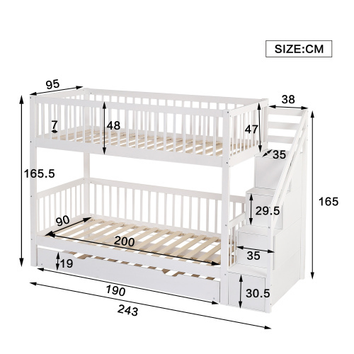 Etagenbett mit Rollbett-OKWISH