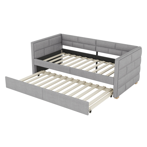 90*200cm Schlafsofa mit ausziehbarem Bett, minimalistisches Styling