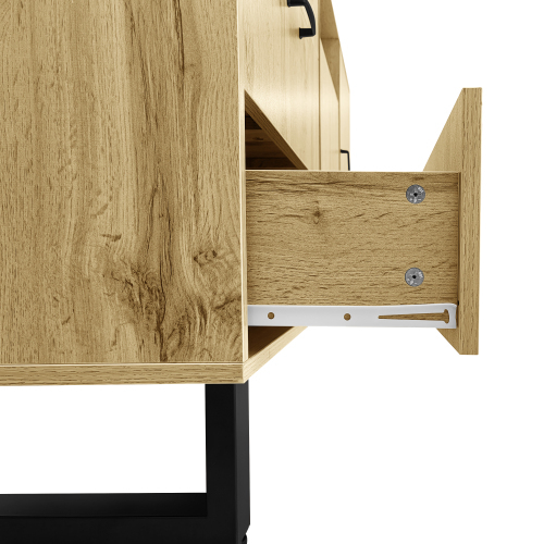 Sideboard, Kommode mit Schubladen und Türen, Farbblockdesign 