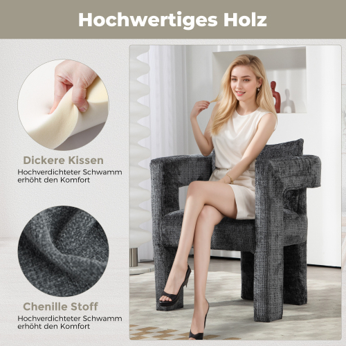 Moderner Chenille-Loungesessel-OKWISH