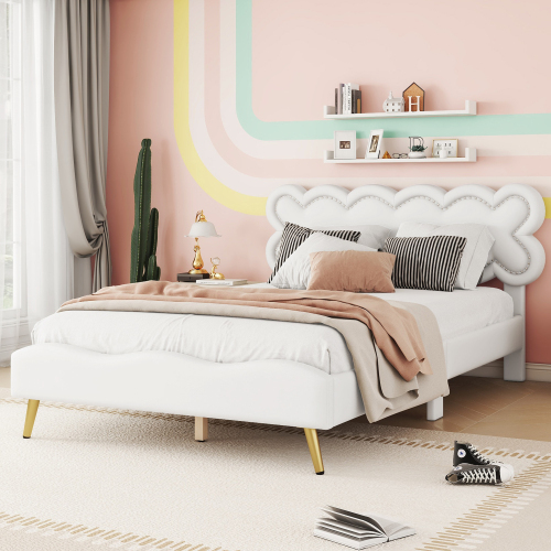 Schlichtes Doppelbett mit gepolstertem Lattenrost-OKWISH