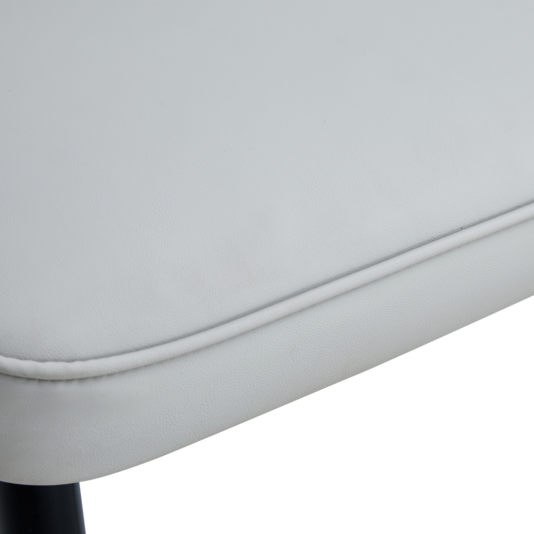 OKWISH Dining Chair with PU Seat and Metal Legs