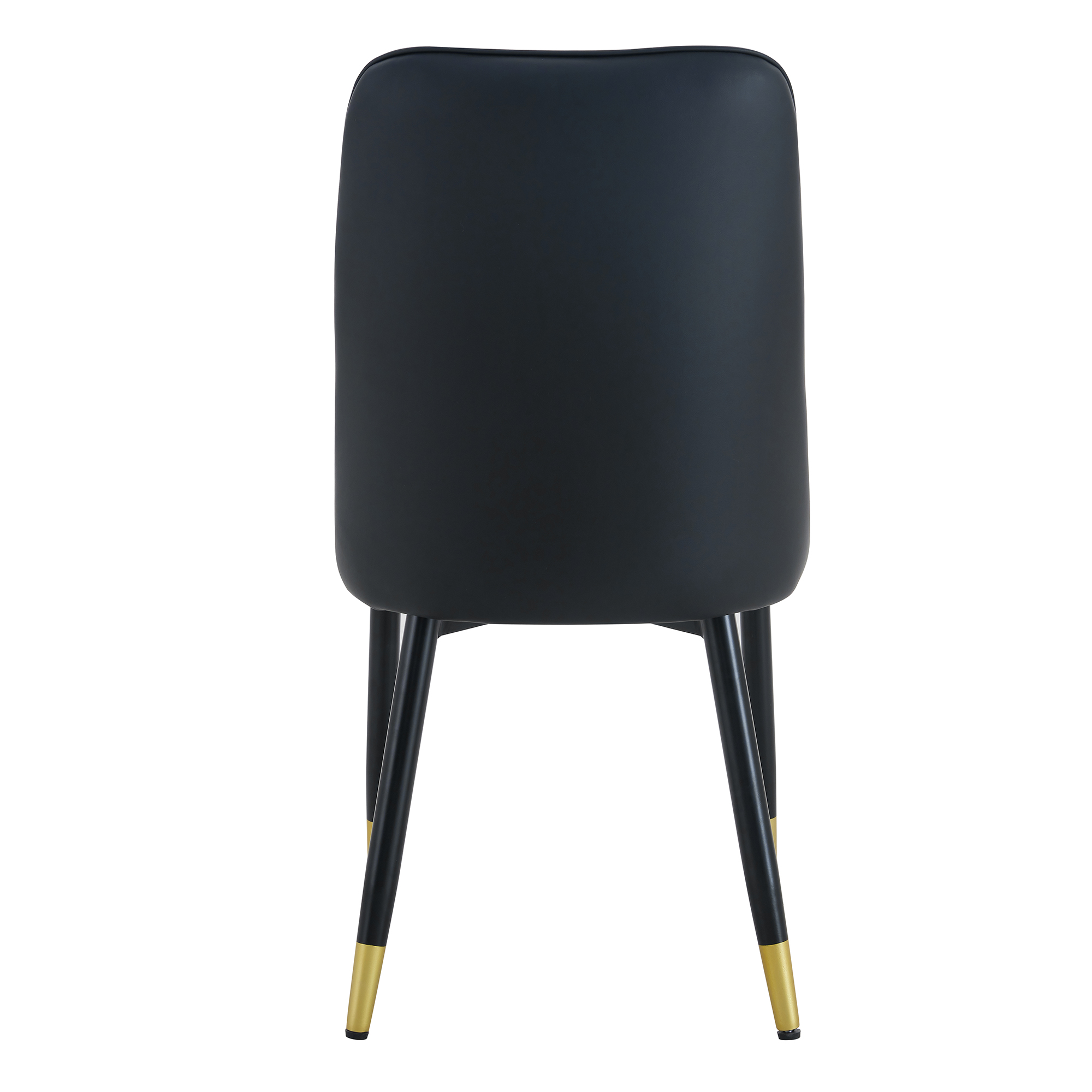 OKWISH Dining Chair with PU Leather Seat and Metal Legs