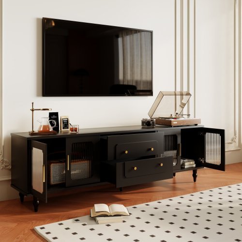 Niedriger TV-Schrank im Retro-Stil-OKWISH