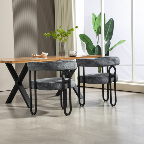 Esszimmerstuhl-Set aus Samt-OKWISH