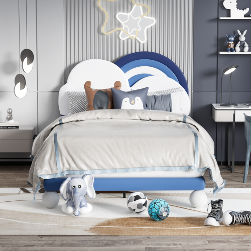 Polsterbett in Form von Wolken und blauem Himmel-OKWISH