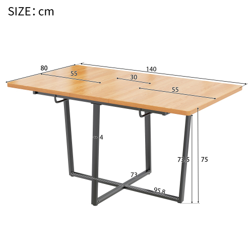 Eleganter, moderner, minimalistischer ausziehbarer Esstisch-OKWISH