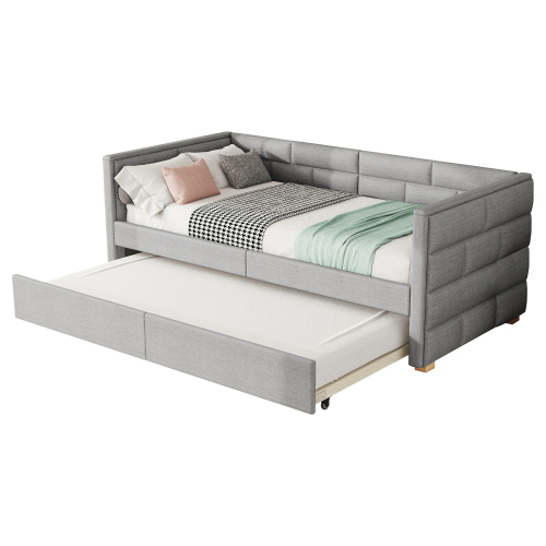90*200cm Schlafsofa mit ausziehbarem Bett, minimalistisches Styling