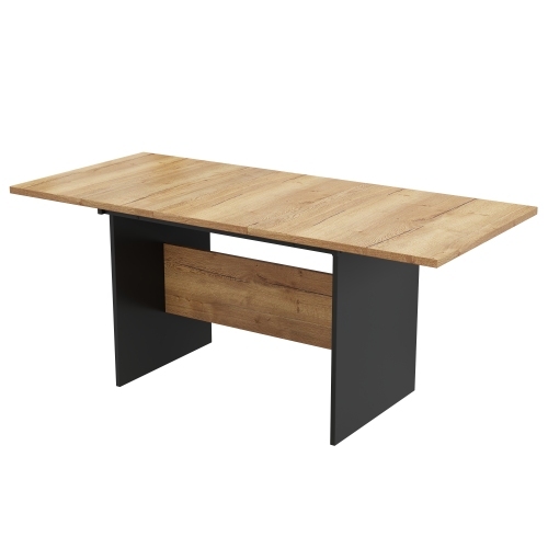 Ausziehbarer Esstisch im natürlichen, minimalistischen Stil-OKWISH