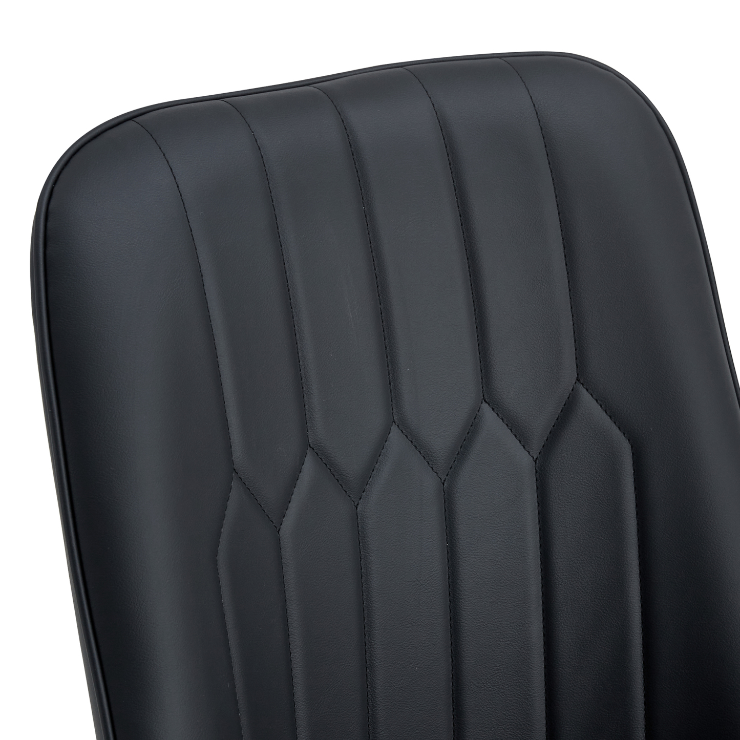 OKWISH Black PU Leather Dining Chair Set with Metal Legs