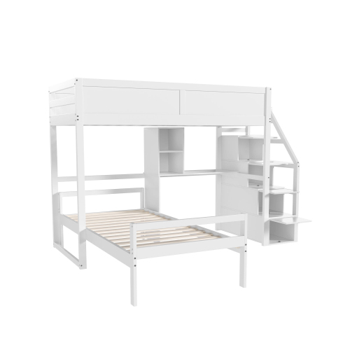 2-in-1-Gitterbett aus Kiefernholz mit hohem Gitter-OKWISH