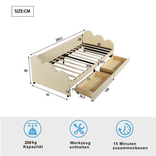 Multifunktionales Polsterbett-OKWISH