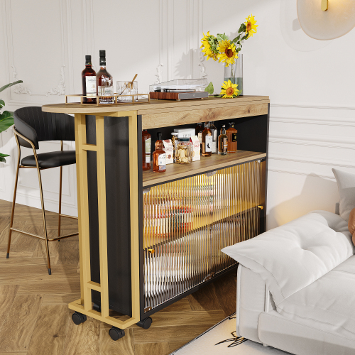 Ausziehbare mobile Bar mit LED-Aufbewahrung-OKWISH