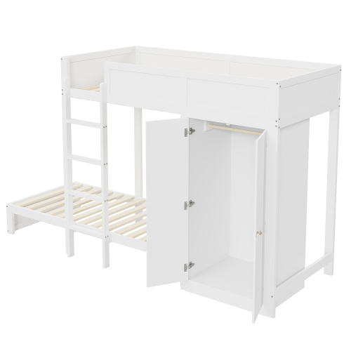 Doppelbett mit vertikaler Sicherheitstreppe-OKWISH