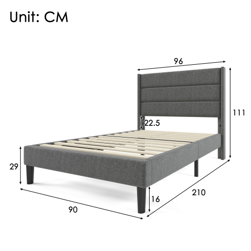 Doppelbett mit Samtstoff bezogen-OKWISH