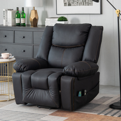 Elektrisch beheizter Massagesessel aus PU-Leder-OKWISH