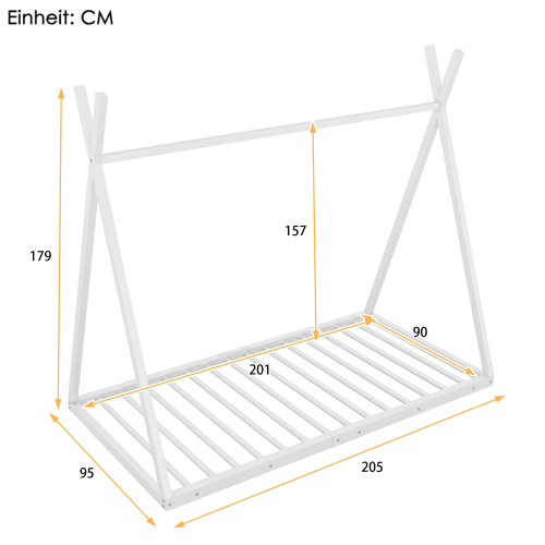 Eisenrahmenbett, Kinderbett, Dreiecksform