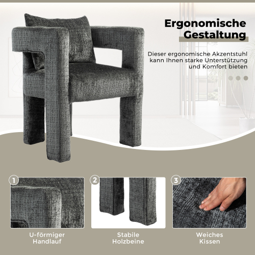 Moderner Chenille-Loungesessel-OKWISH