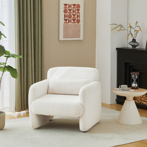 Freizeitstuhl Sessel Teddy Samt Sofastuhl Polsterstuhl Einzelsofastuhl Sessel