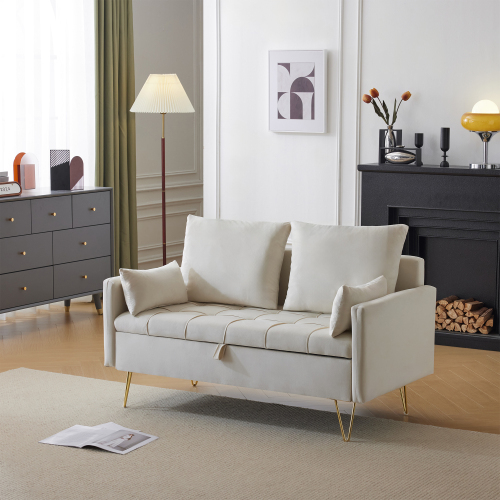 Modernes, schlichtes Samtsofa-OKWISH