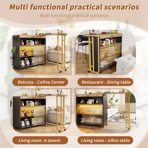 Ausziehbare mobile Bar mit LED-Aufbewahrung-OKWISH