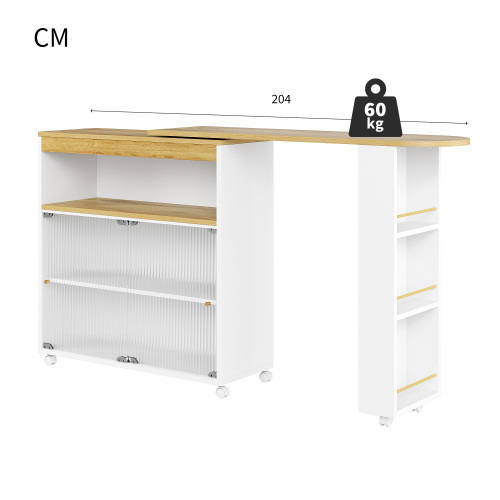 Ausziehbare mobile Bar mit Stauraum-OKWISH
