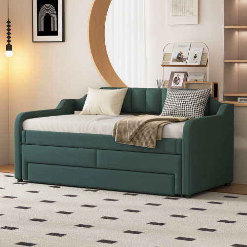 Klappbares, gepolstertes Schlafsofa mit Schublade-OKWISH